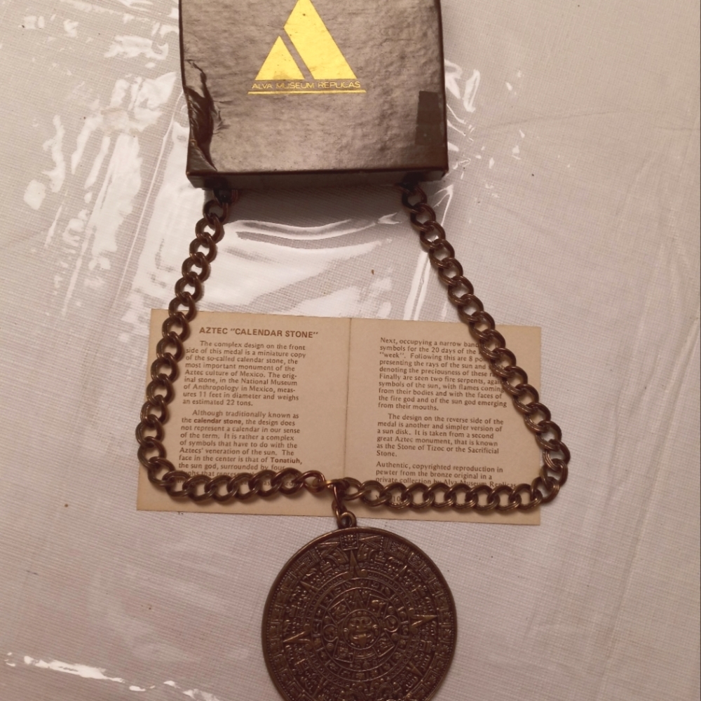 Aztec Celestial Calendar necklace